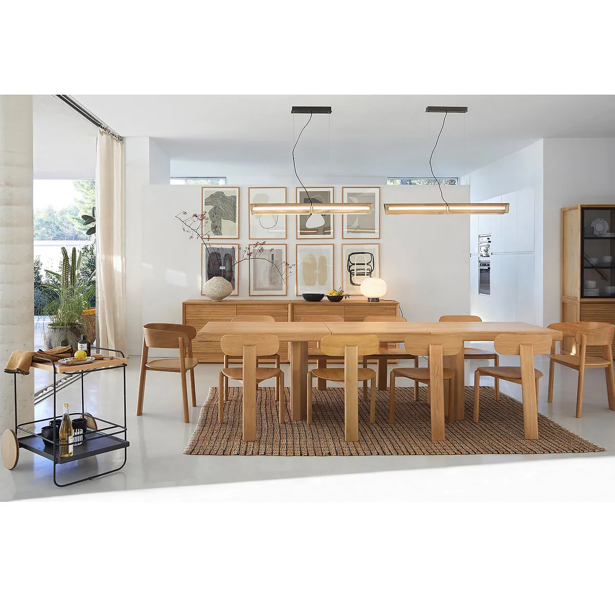 Olaga Extendable Dining Table - Natural Oak, Solid Oak alternate view