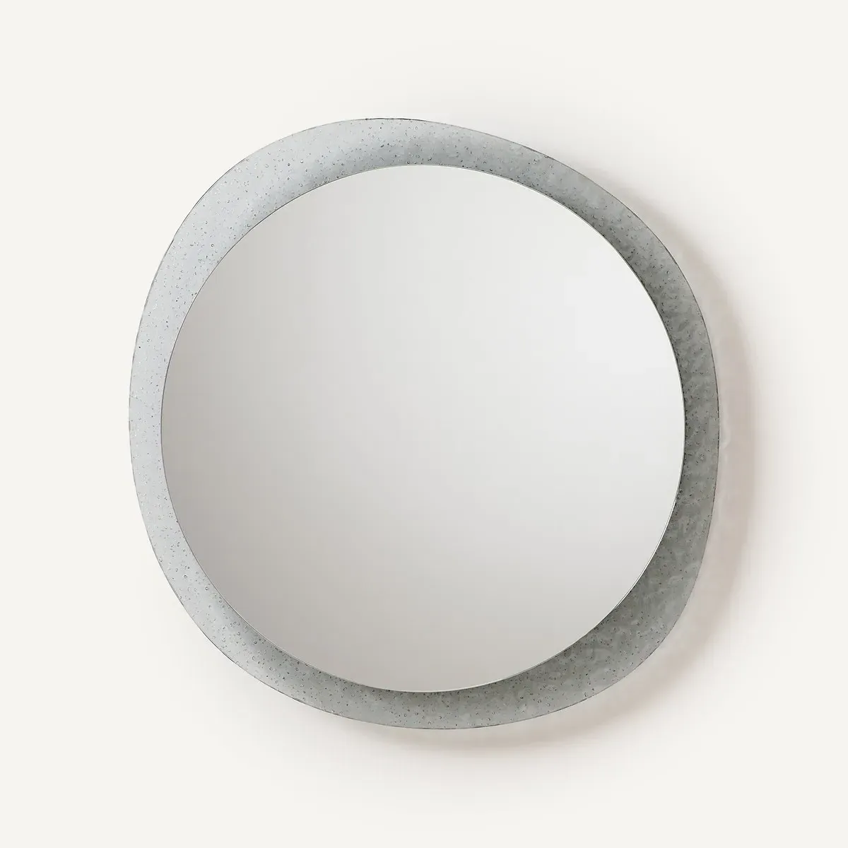 Ondyne Round Wall Mirror with Tinted Glass Surround - Smoked Grey product