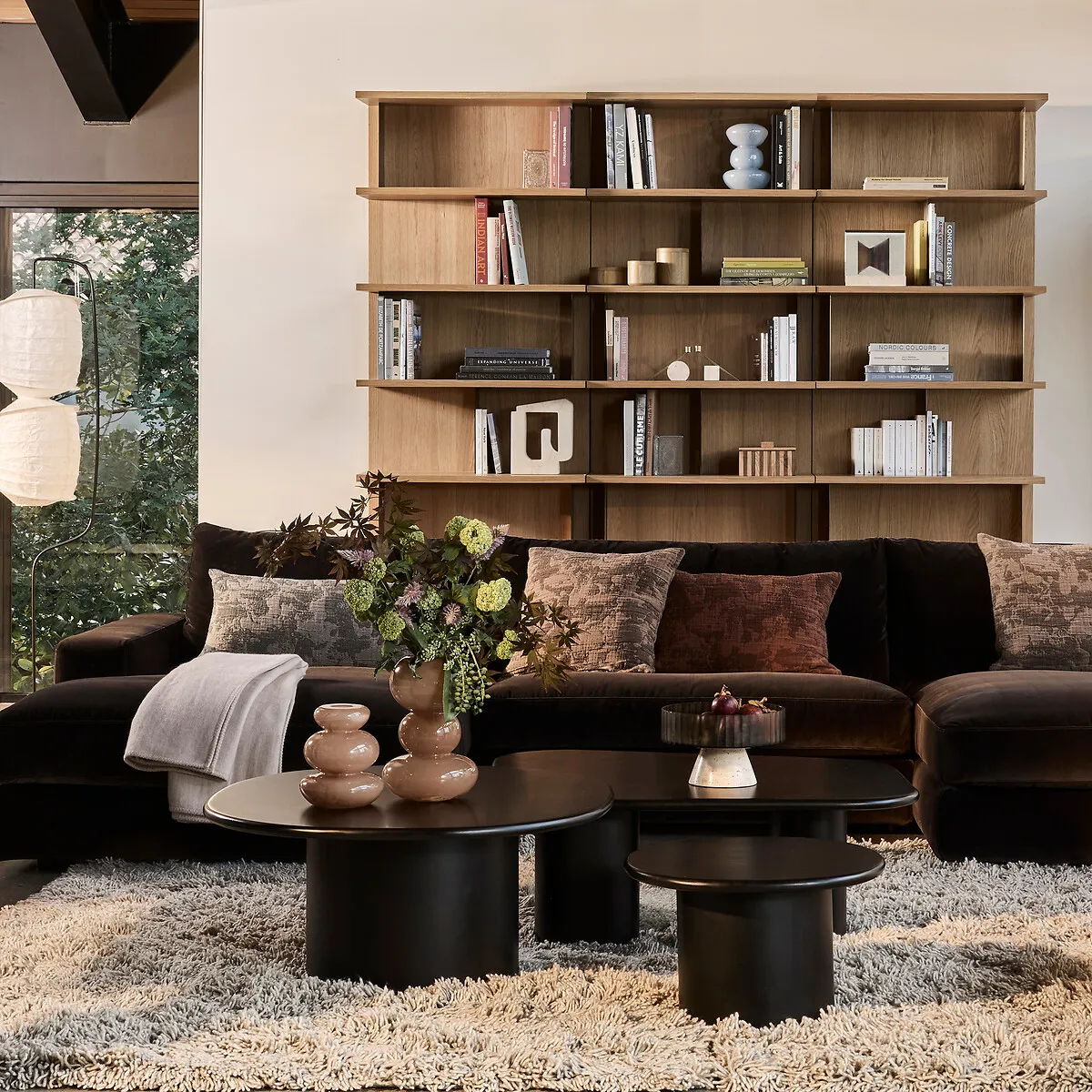 Oreus Small Coffee Table - Black, Solid Acacia alternate view