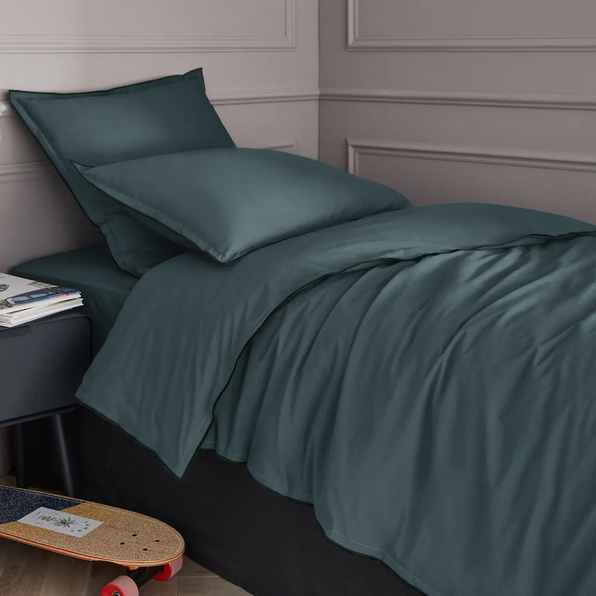 Organic Cotton Voile Duvet Cover - Persian Blue, Cotton product