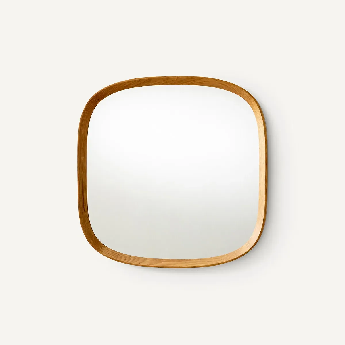 Orion Square Wall Mirror - Natural, Solid Oak product