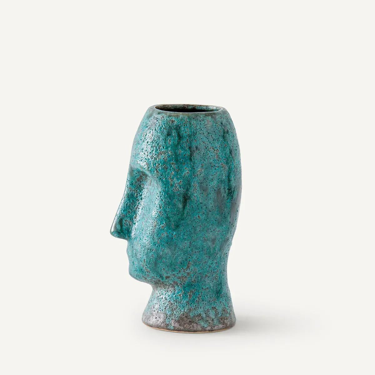 Oro Ceramic Vase / Flower Pot - Green, Glazed Stoneware alternate view