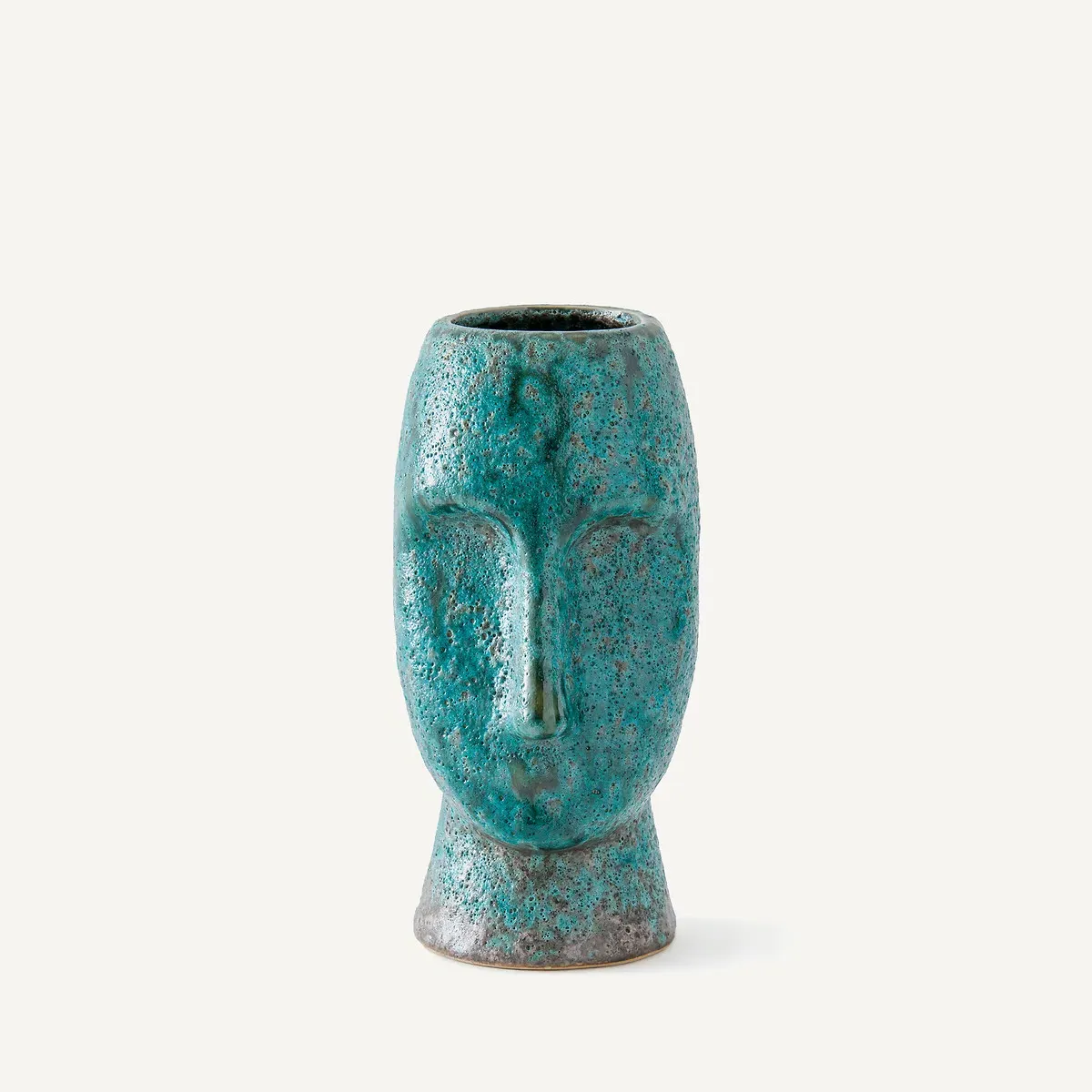 Oro Ceramic Vase / Flower Pot - Green, Glazed Stoneware product