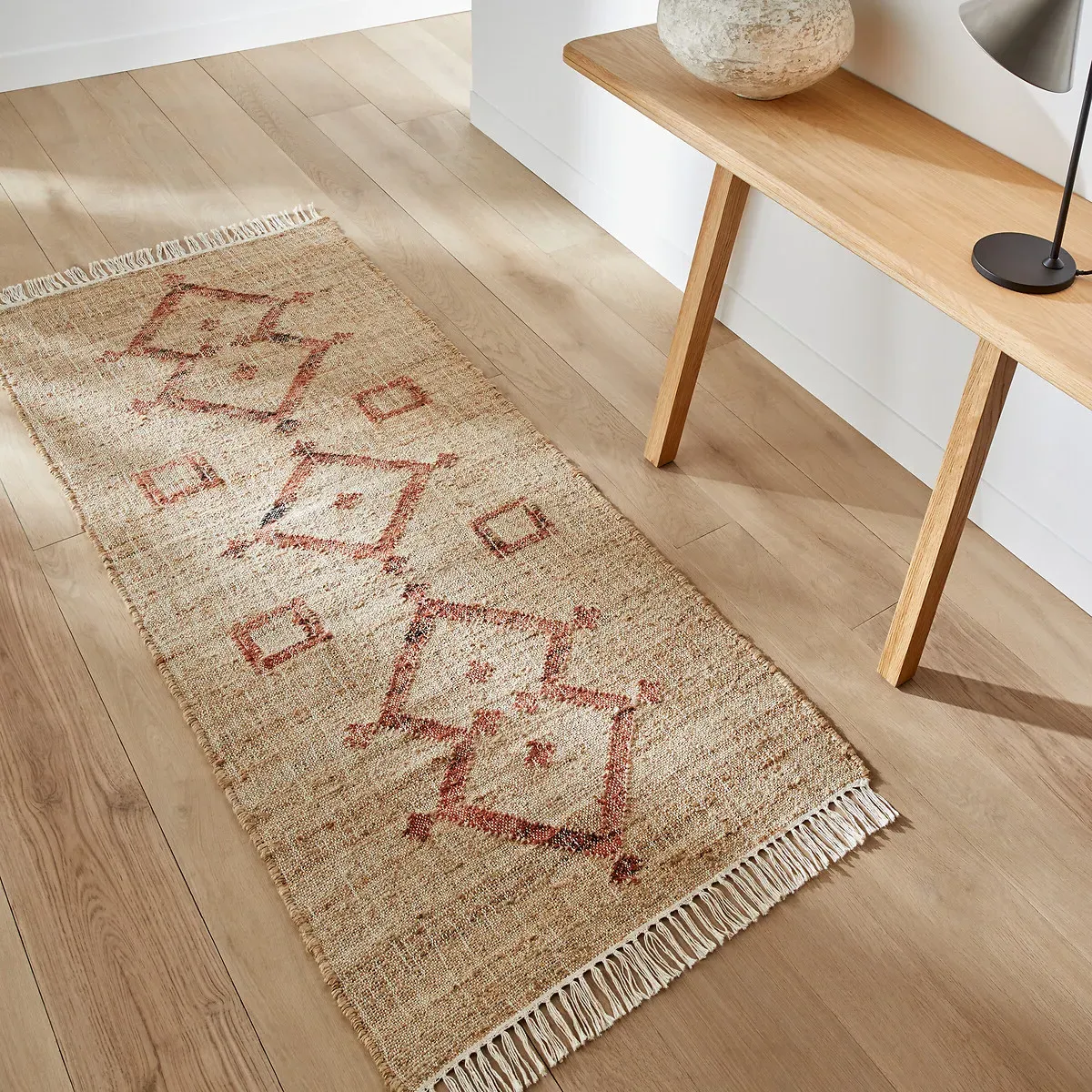 Panaji Fringed Jute Runner - Natural, Jute product