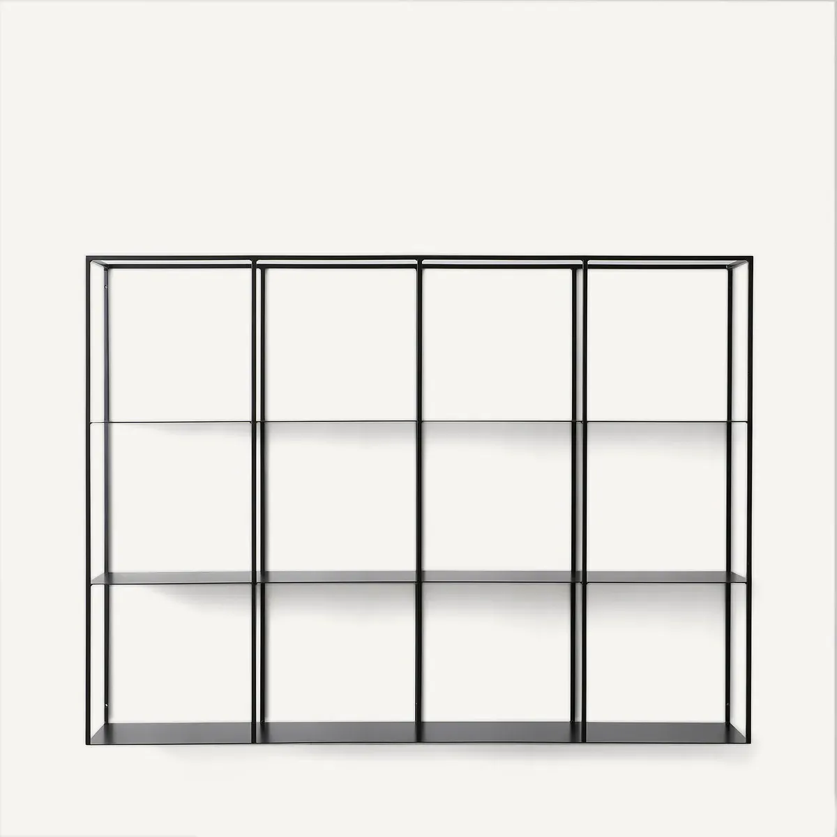 Parallel Wall-Mounted Bookcase - Black, Epoxy-Coated Steel alternate view