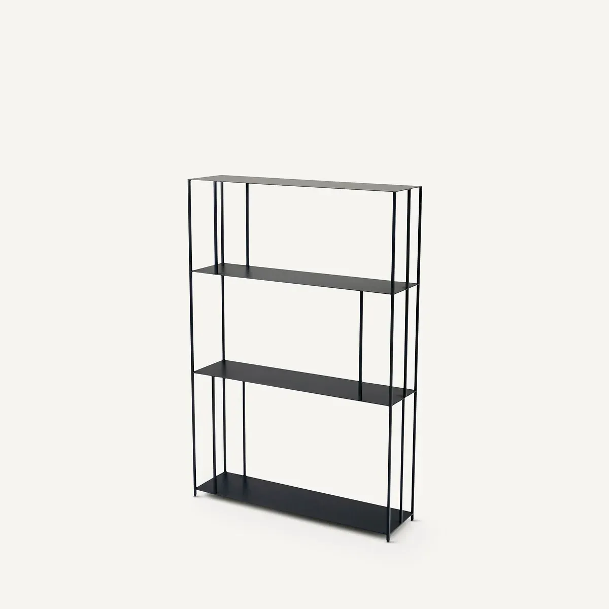 Parallel XS Slim 4-Shelf Metal Bookcase - Black product