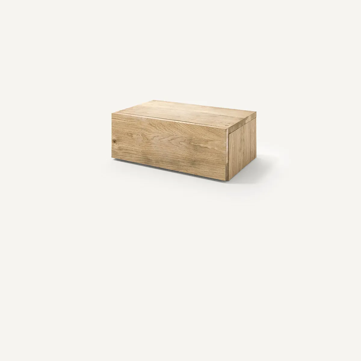 Paul 1-Drawer Floating Bedside Table - Natural, Solid Oak product