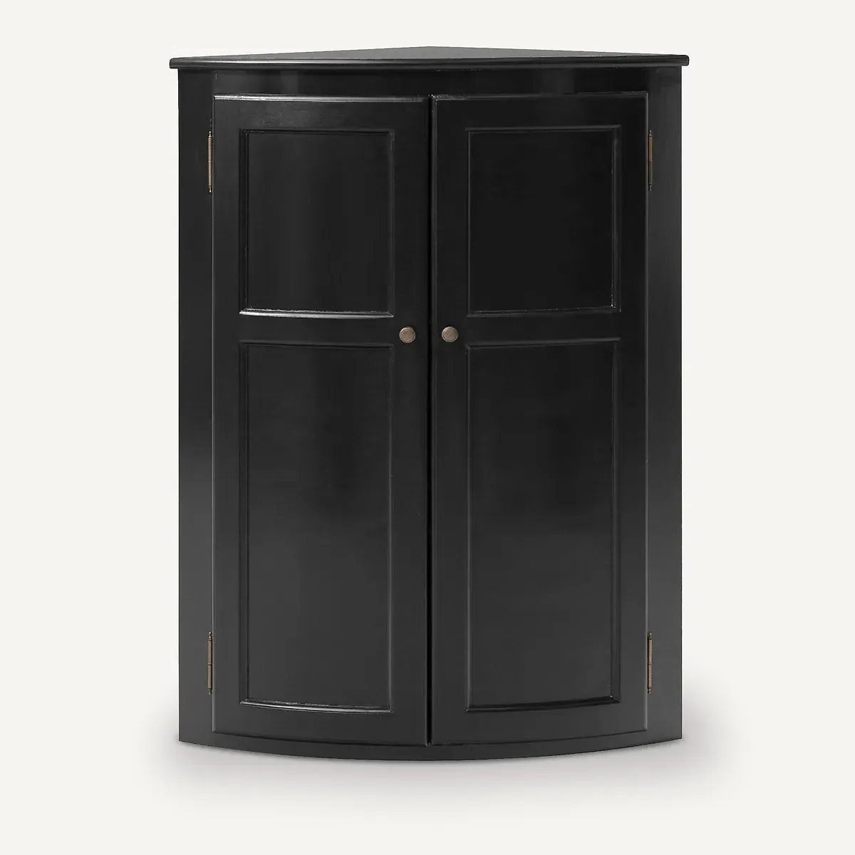 Pile 2-Door Tall Corner Cabinet - Black, Pine product