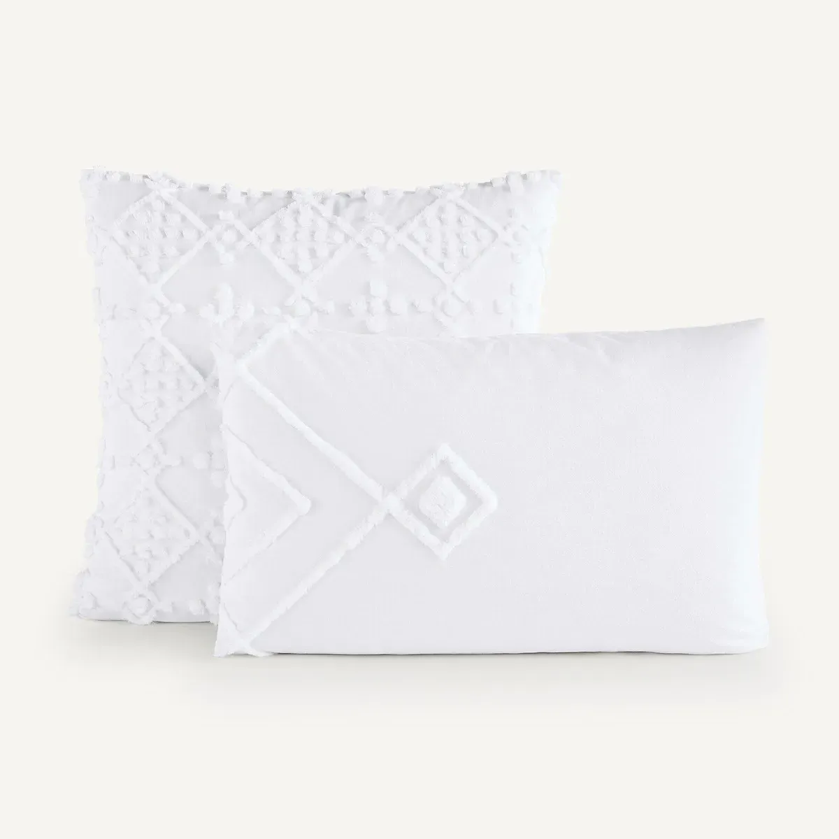 Pintu Tufted Pillowcase - White, Organic Cotton product