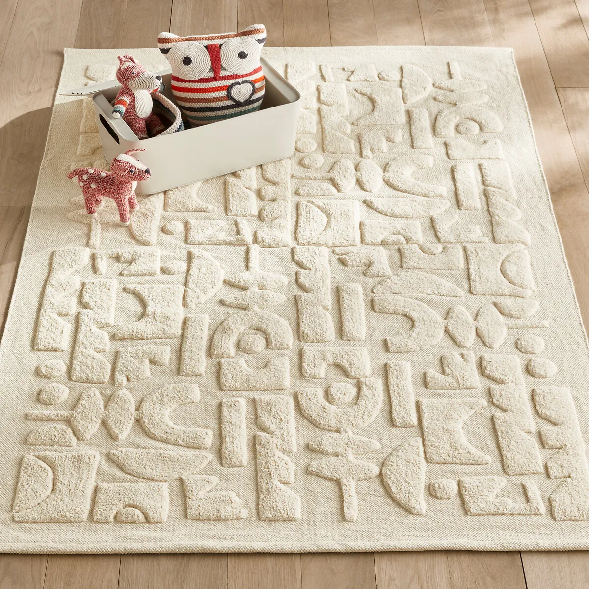 Podotak Geometric Rug - Ecru, Organic Cotton product