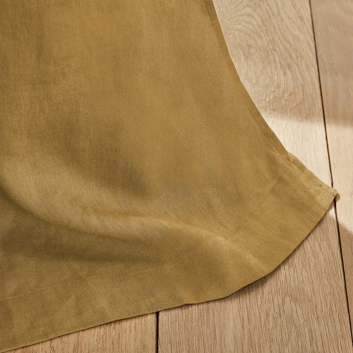 Private Lined Blackout Eyelet Curtain - Bronze, Washed Linen alternate view