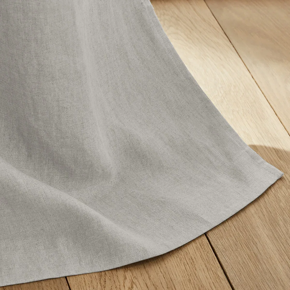 Private Lined Washed Linen Curtain - Ice Grey alternate view