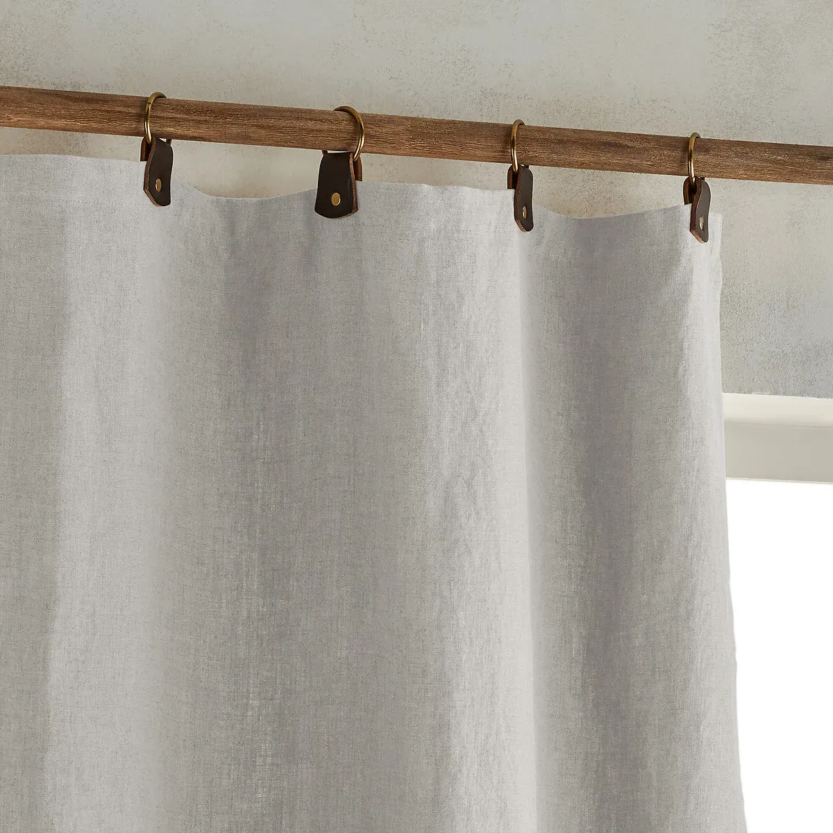 Private Lined Washed Linen Curtain - Ice Grey product