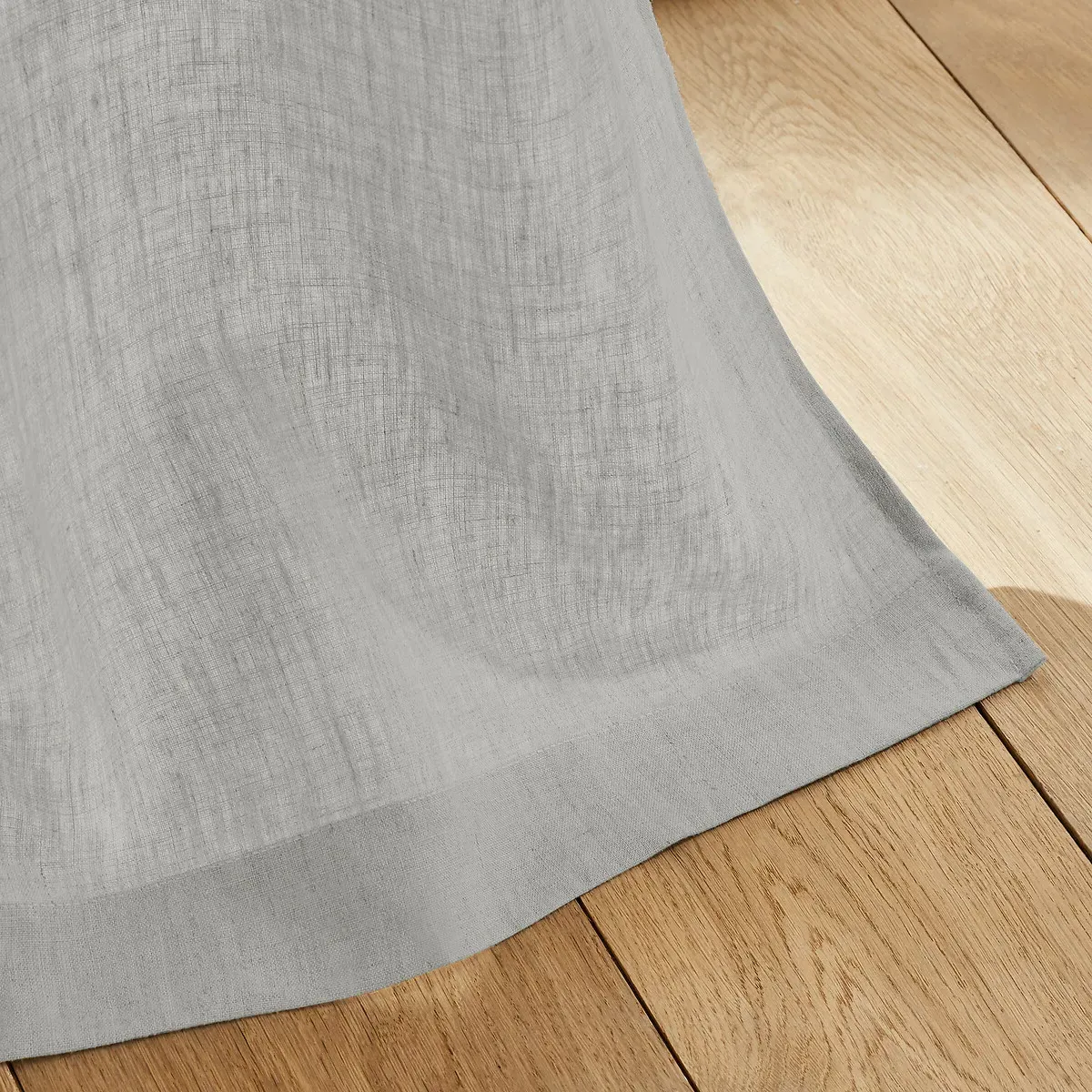 Private Washed Linen Eyelet Curtain - Ice Grey alternate view
