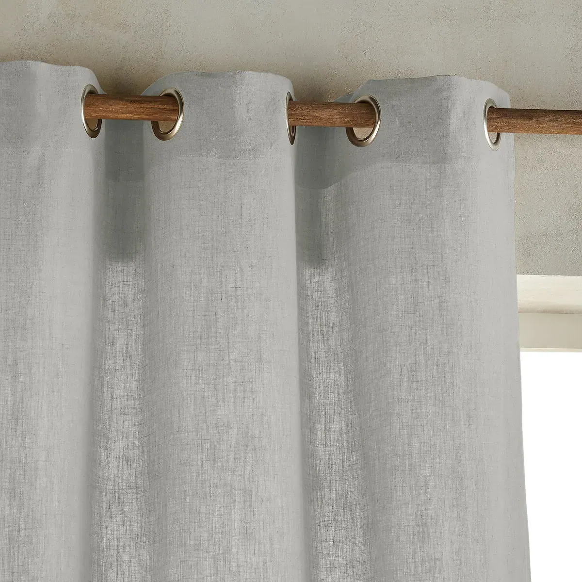 Private Washed Linen Eyelet Curtain - Ice Grey product