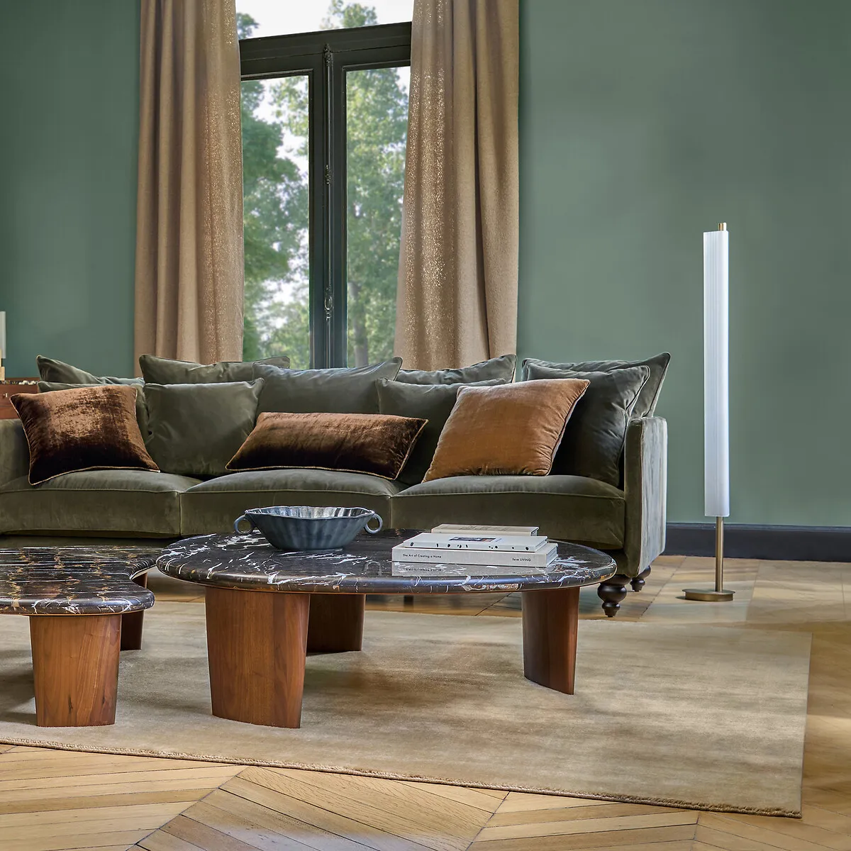 Rajah Hand-Knotted Rug - Buff, Wool & Cashmere alternate view