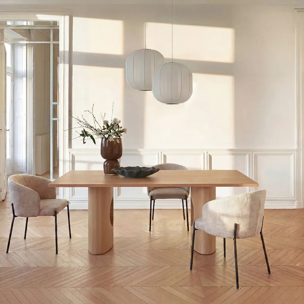 Recto 200cm Rectangular Table Top - Natural Oak, Oak Veneer alternate view