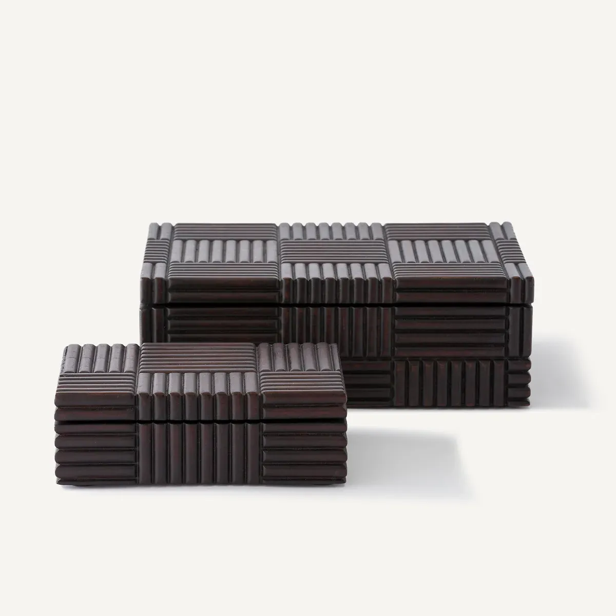 Rimba Set of 2 Nesting Boxes - Black, Mango Wood product