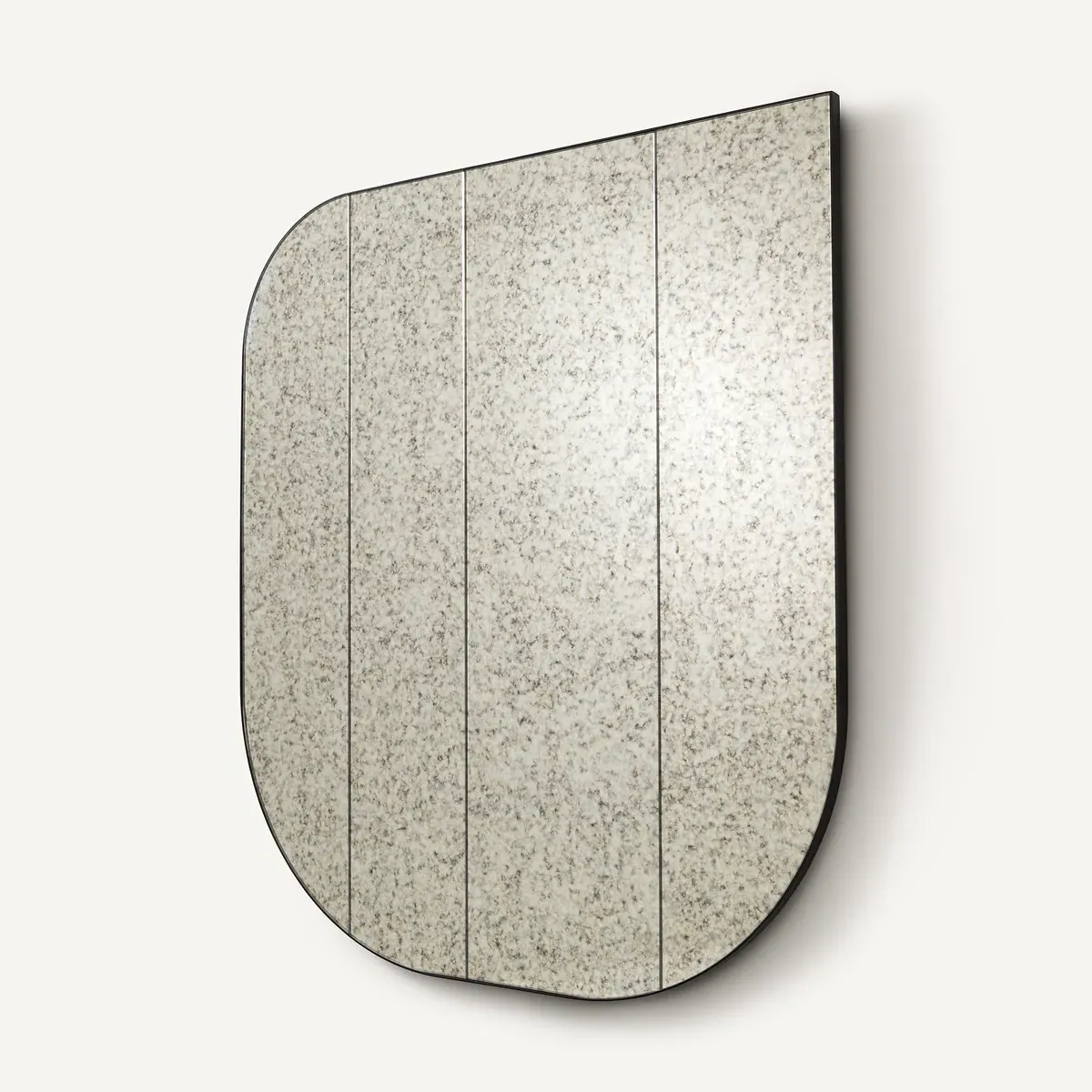 Rohe Wall Mirror with Cut-Outs - Antiqued Glass, Black Metal alternate view