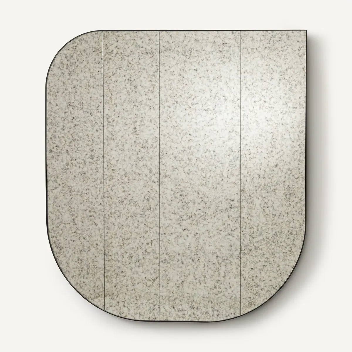 Rohe Wall Mirror with Cut-Outs - Antiqued Glass, Black Metal product