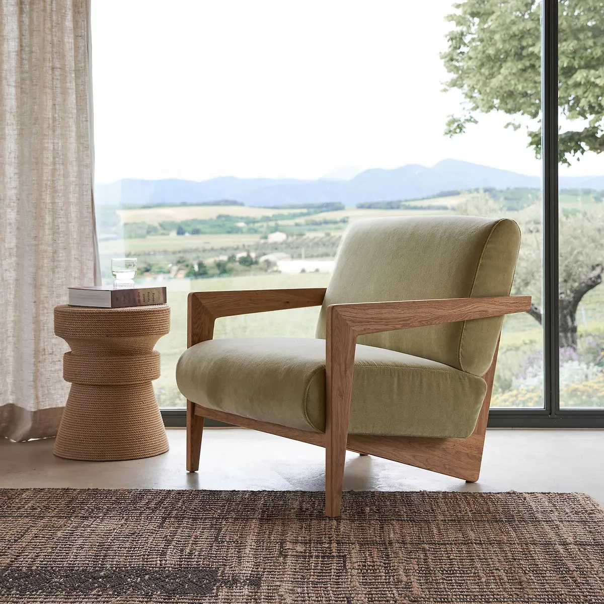 Sablas Side Table - Natural, Mango Wood & Rope alternate view