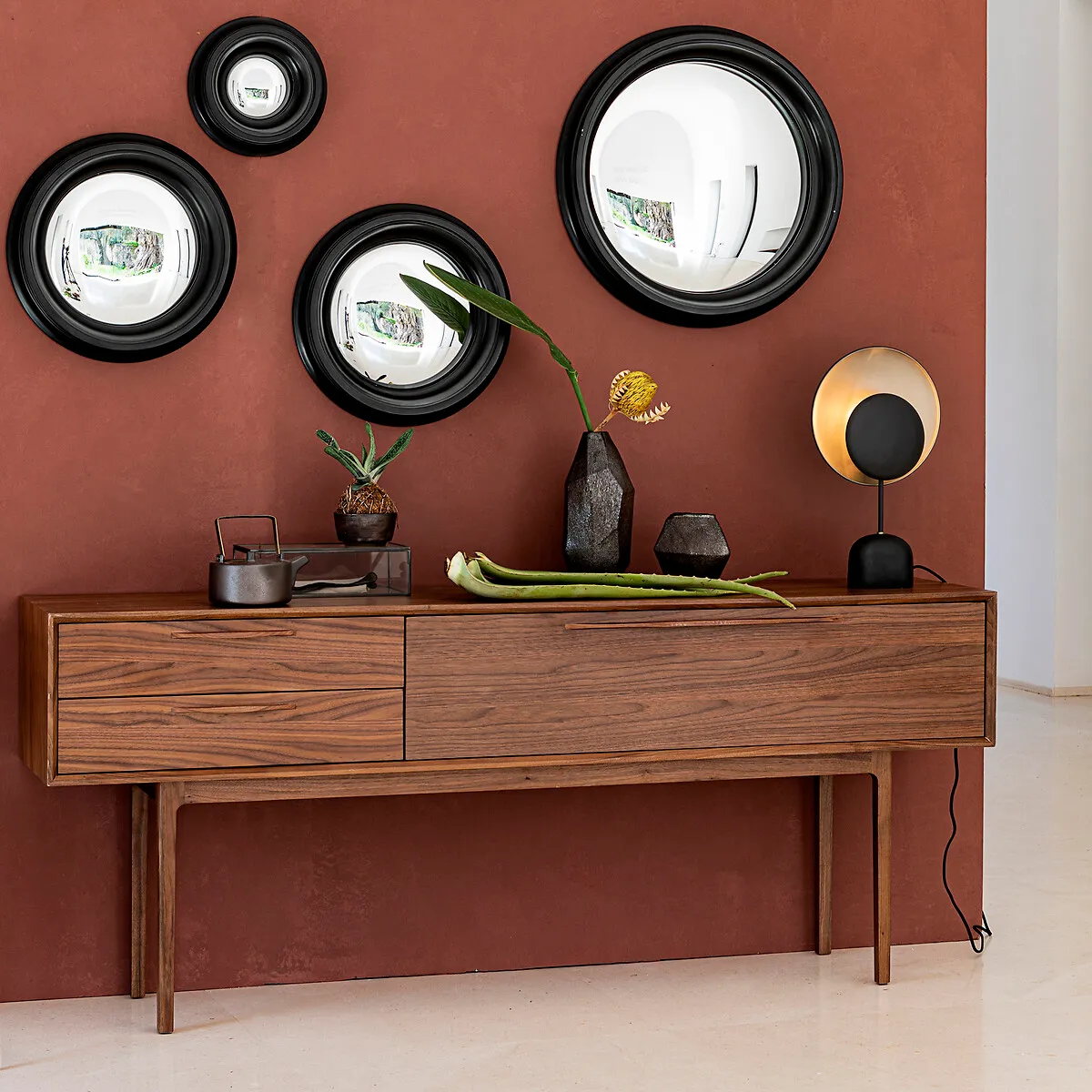 Samantha Round Witch's Mirror - Gold, MDF alternate view