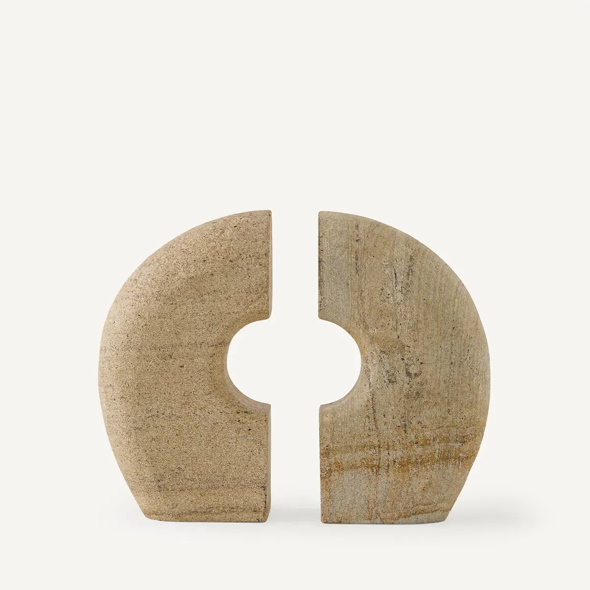 Sandsti Set of 2 Bookends - Beige, Limestone product