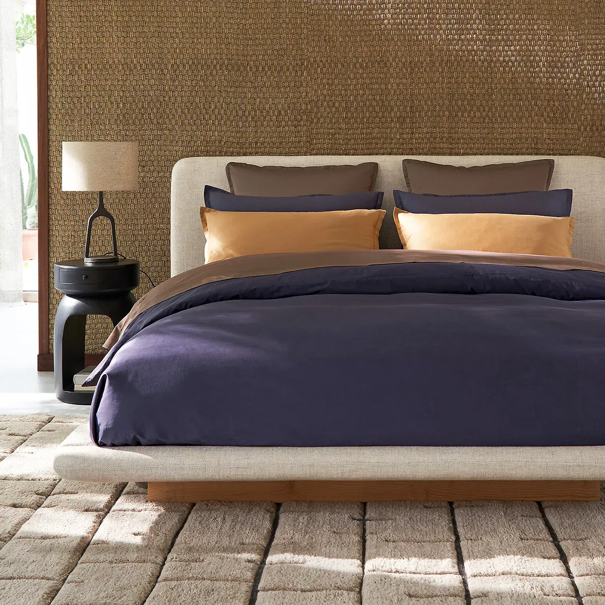 Saria Pillowcase - Chestnut, Cotton Sateen alternate view