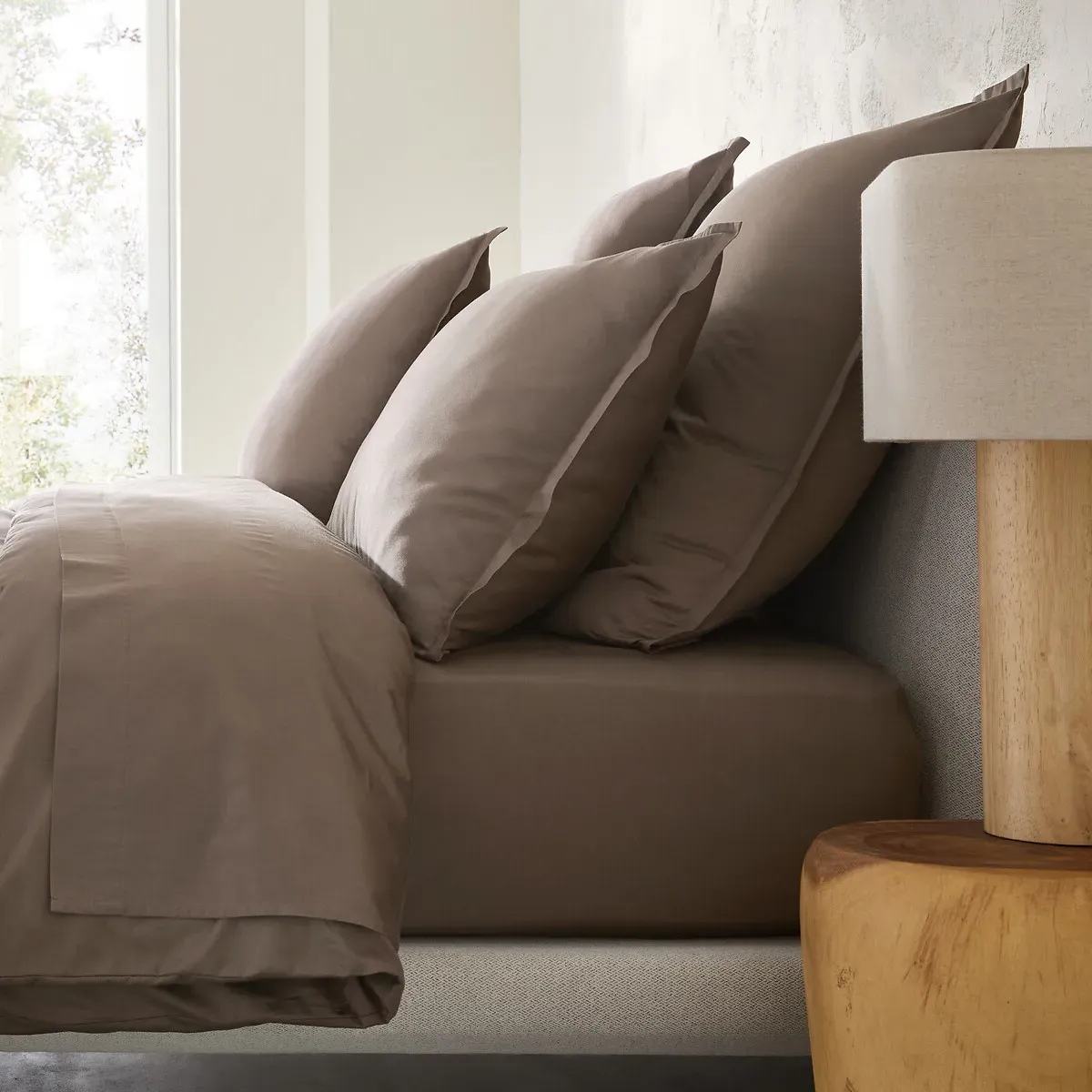 Saria Pillowcase - Chestnut, Cotton Sateen product