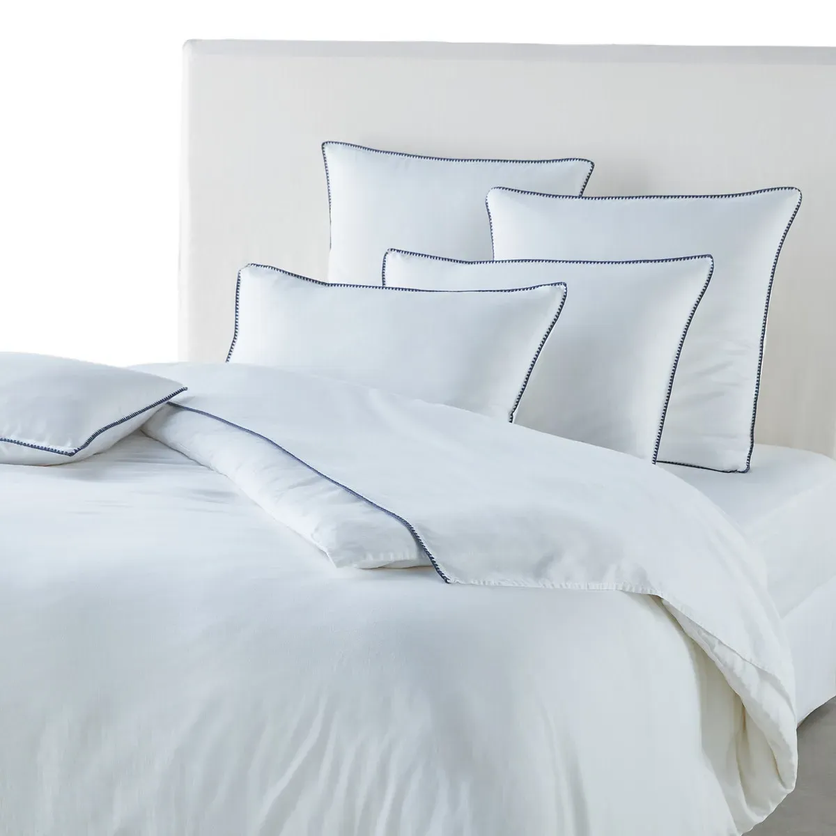 Satina Duvet Cover - White, Cotton Satin & Lyocell product