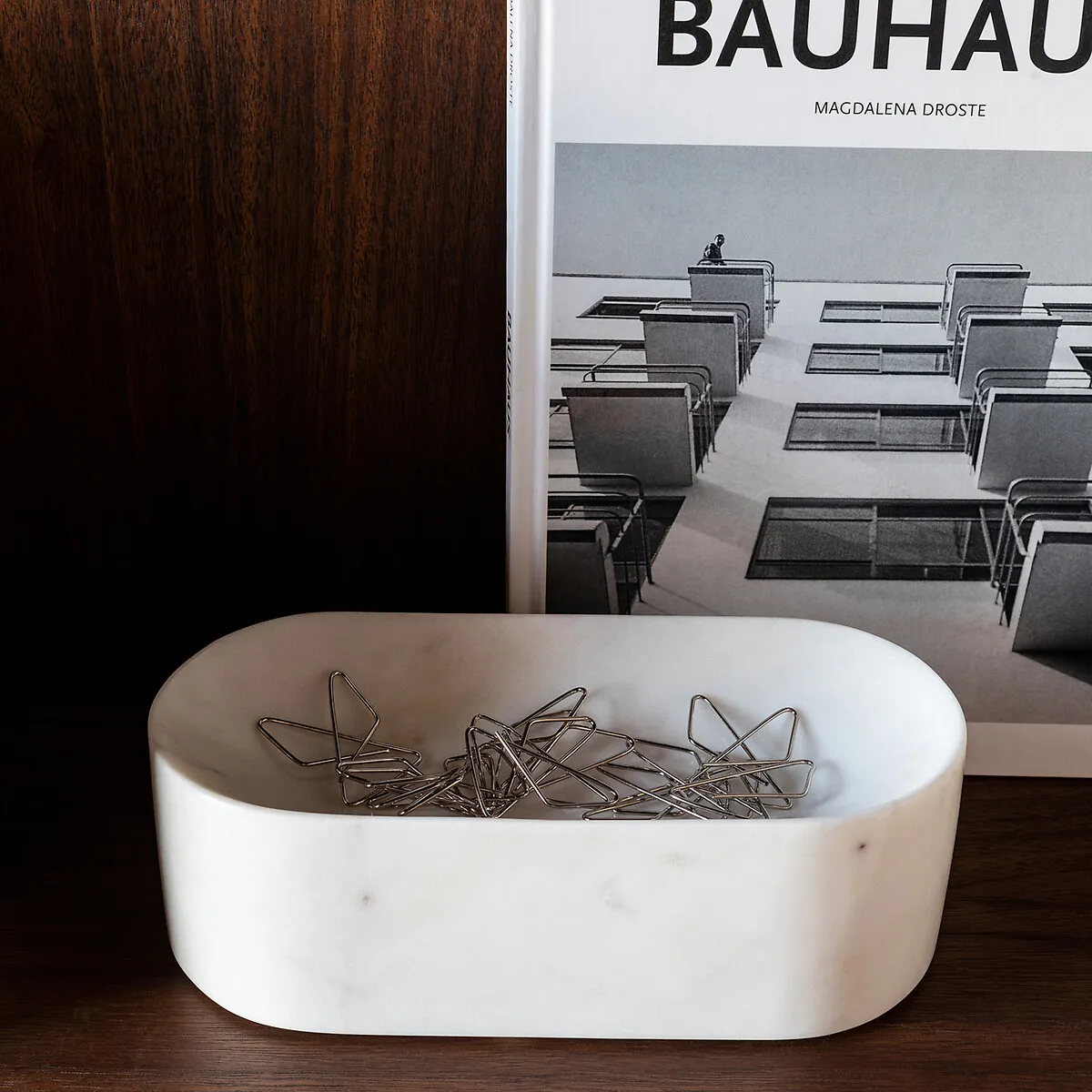 Scafi Marble Trinket Dish - White alternate view