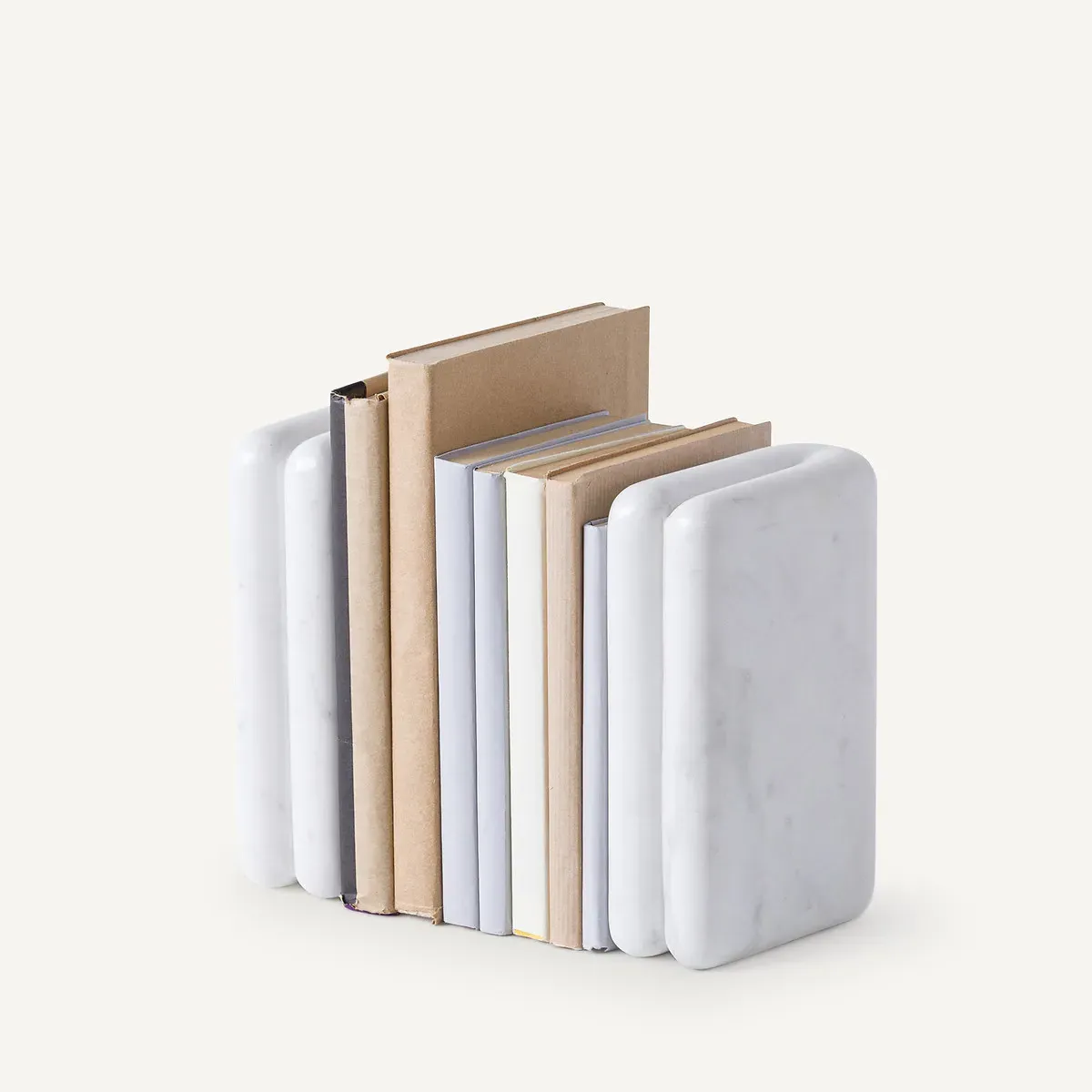 Scafi Set of 2 Bookends - White Marble product