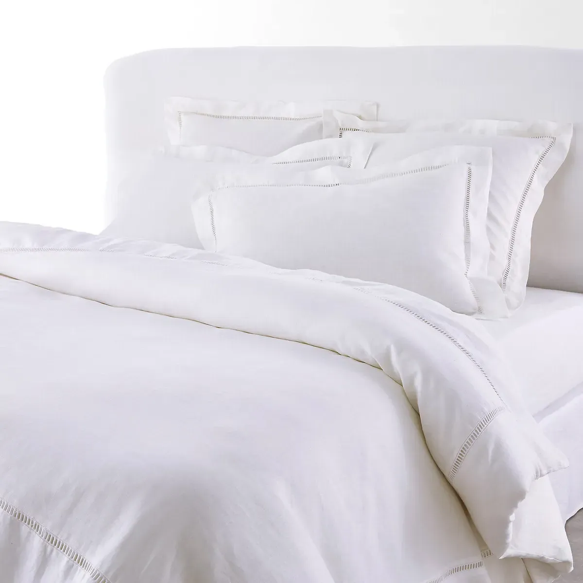 Scala Washed Linen Duvet Cover - White product