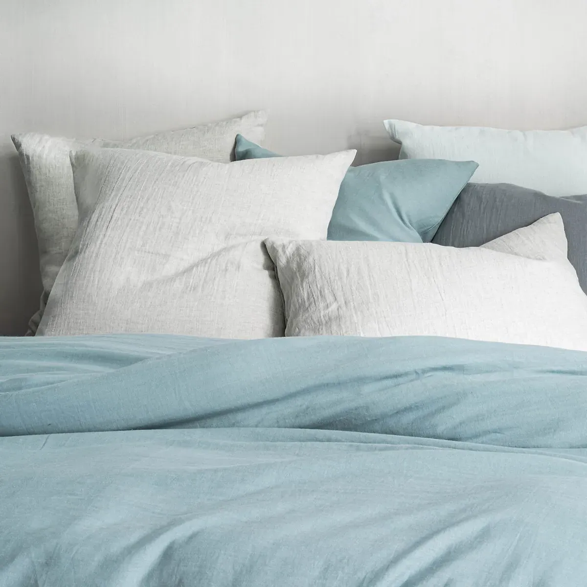 Scala Washed Linen Pillowcase - White, Linen alternate view