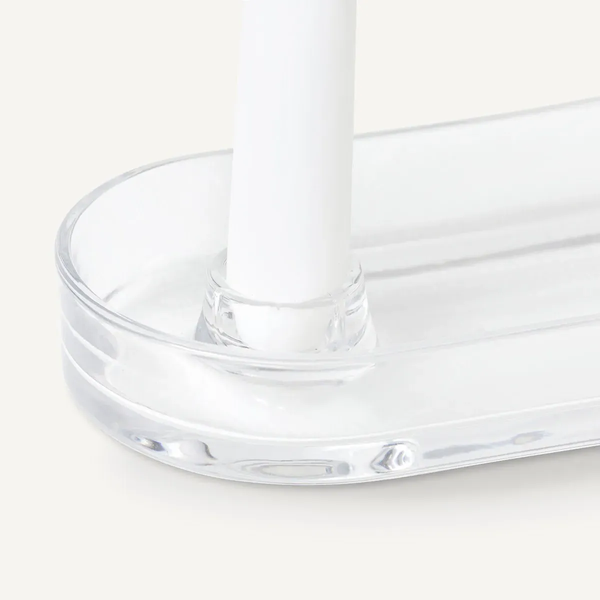 Sila Oval Glass Candle Holders Set of 2 - Transparent alternate view