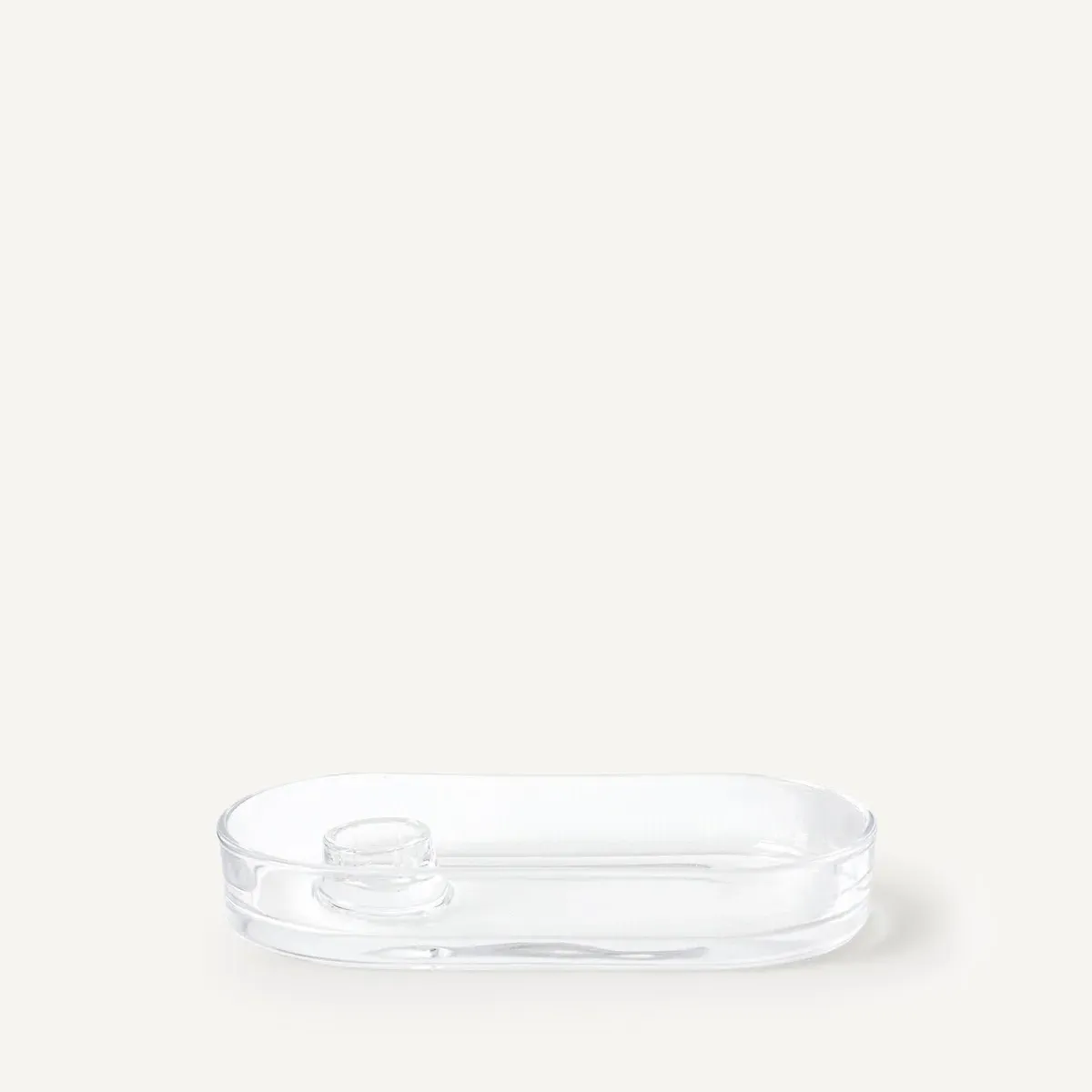 Sila Oval Glass Candle Holders Set of 2 - Transparent product