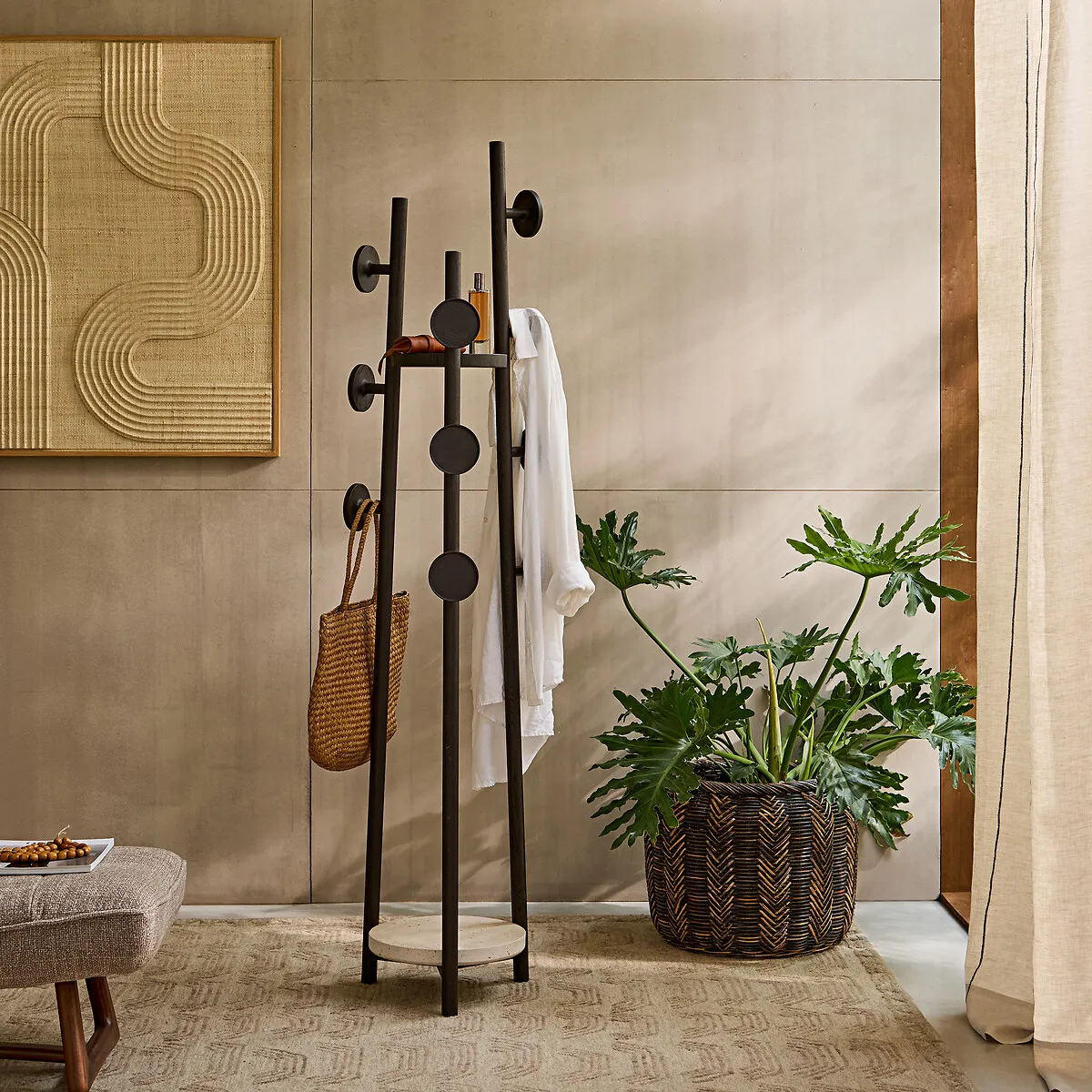 Siriti Basket Plant Pot Holder - Brown, Woven Rattan alternate view
