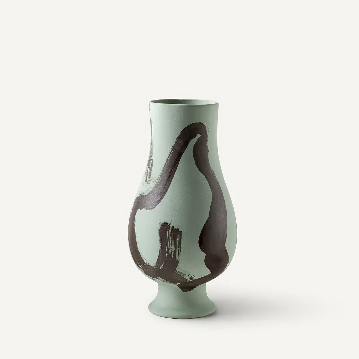 Skall Ceramic Vase H33cm - Grey-Green, Matte Ceramic product