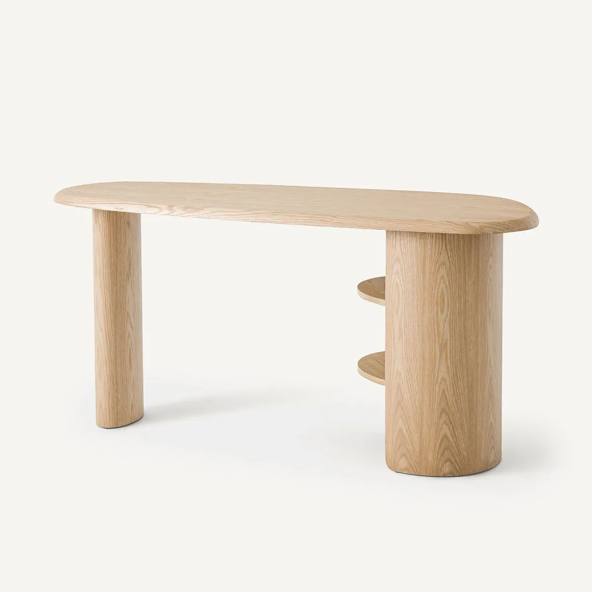 Smith Organic Shape Desk - Natural Oak, Oak Veneer product