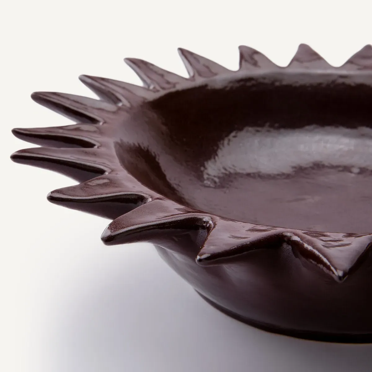 Solea Round Ceramic Dish - Chocolate alternate view