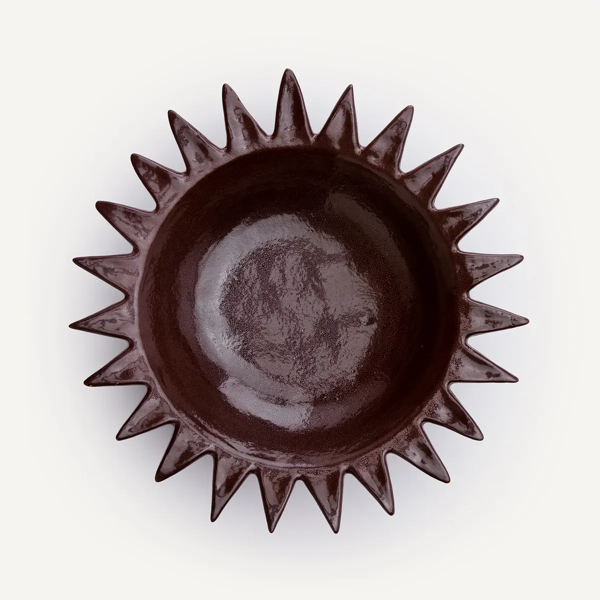 Solea Round Ceramic Dish - Chocolate product