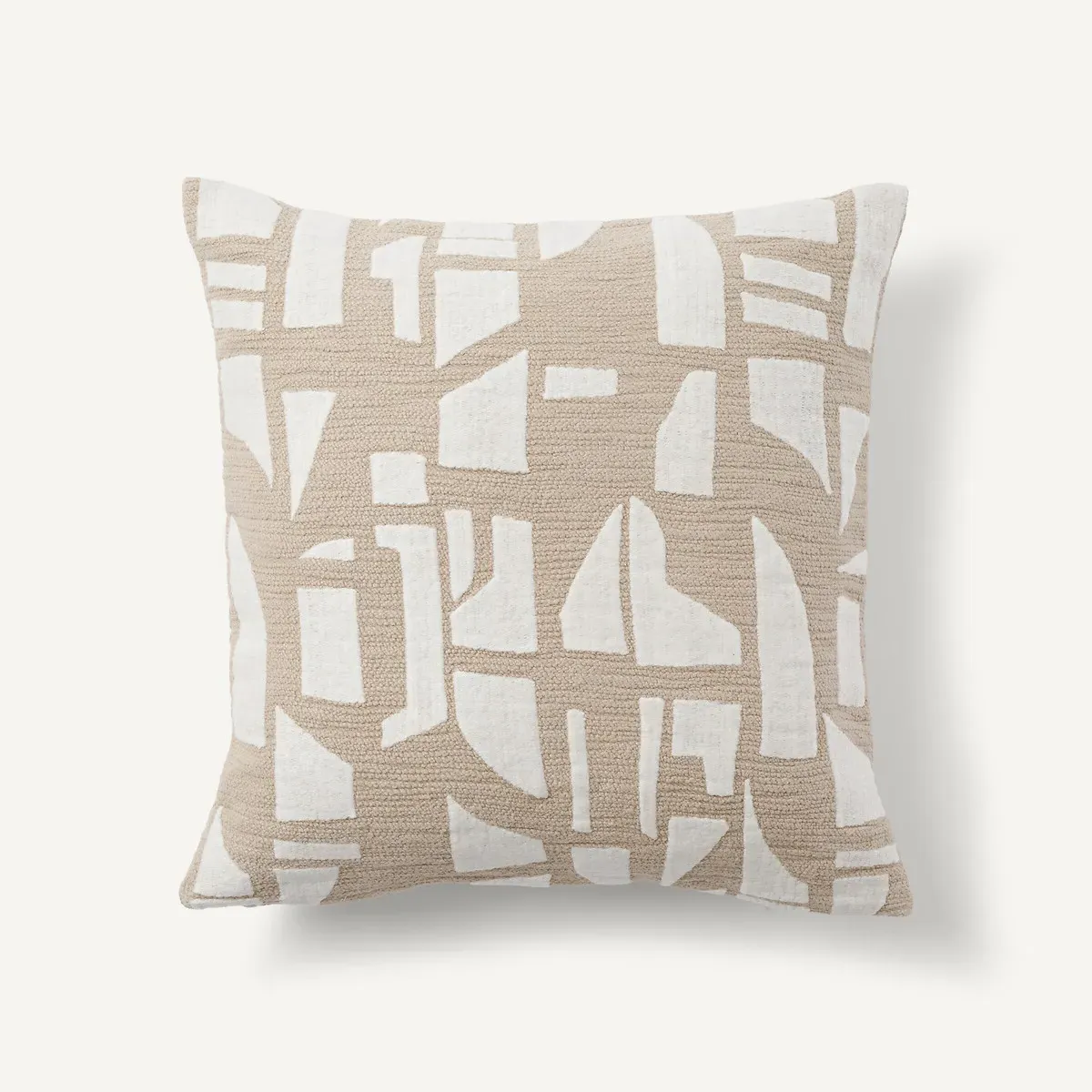 Solona Embroidered Cushion Cover - Ecru, Cotton product
