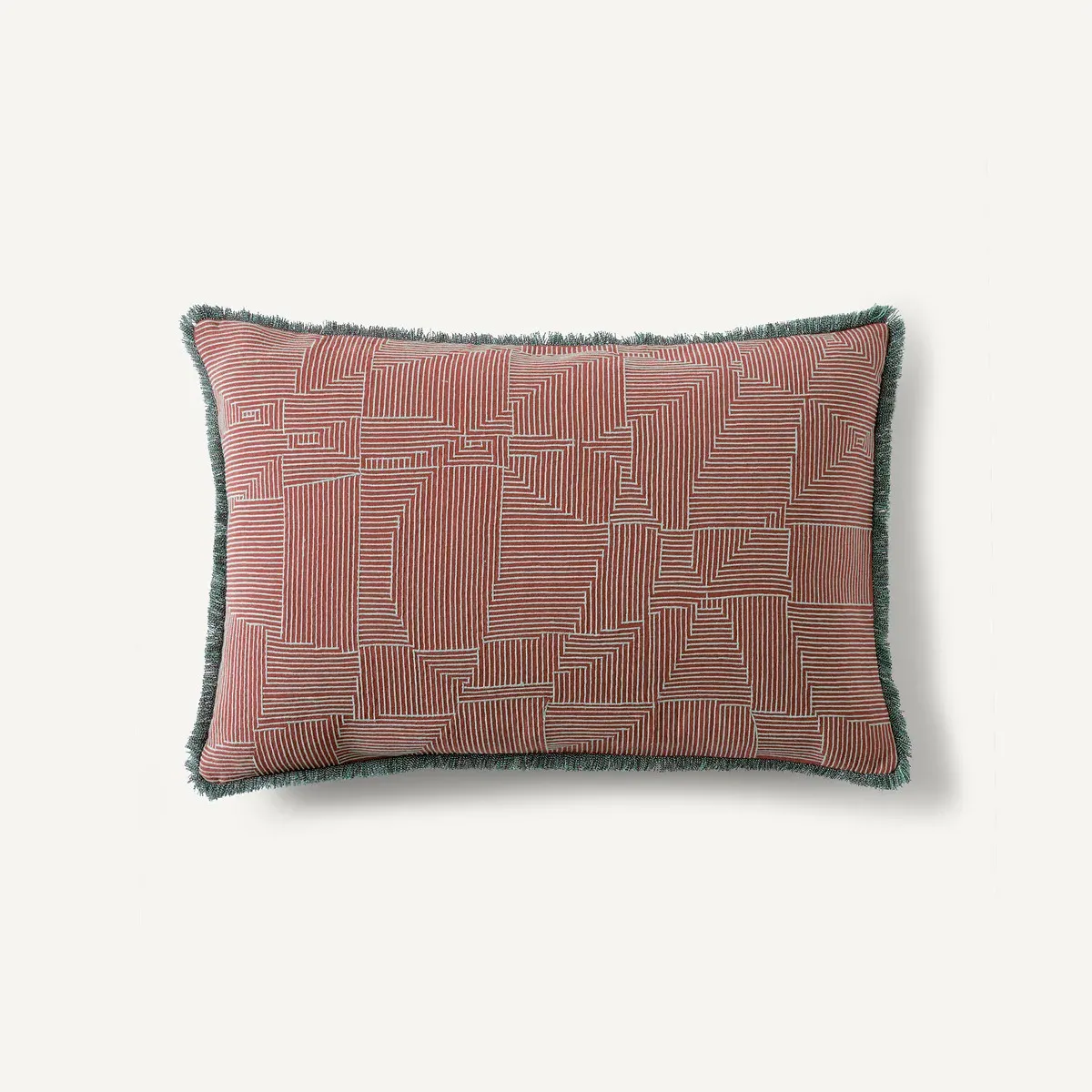 Sorine Embroidered Cushion Cover - Rust, Linen/Cotton product