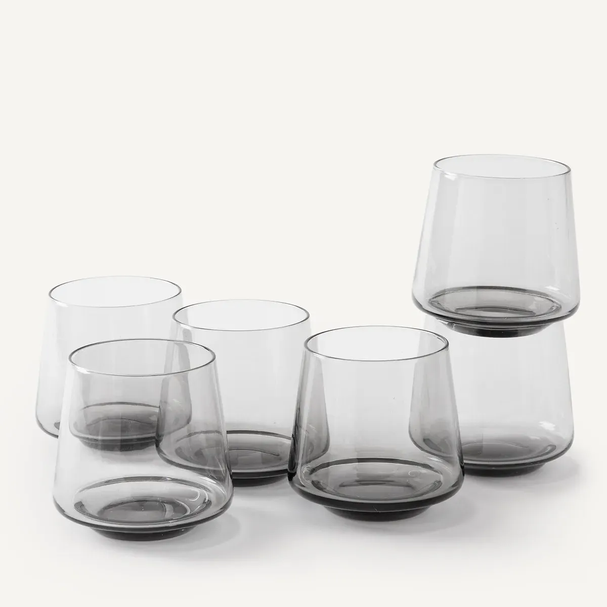 Spiga Set of 6 Short Water Glasses - Smoked Grey product