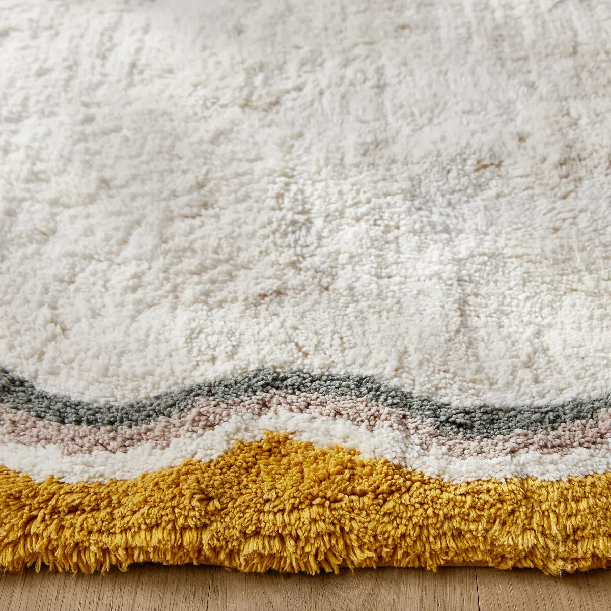 Spili Tufted Bedside Rug - Multi-Coloured, Organic Cotton alternate view