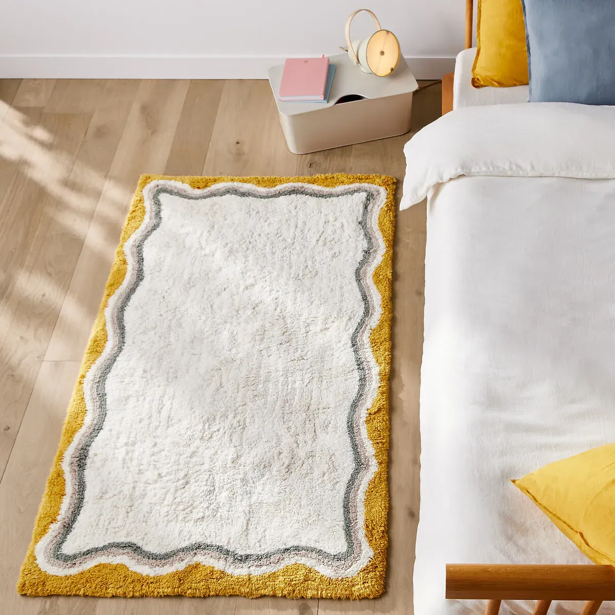 Spili Tufted Bedside Rug - Multi-Coloured, Organic Cotton product