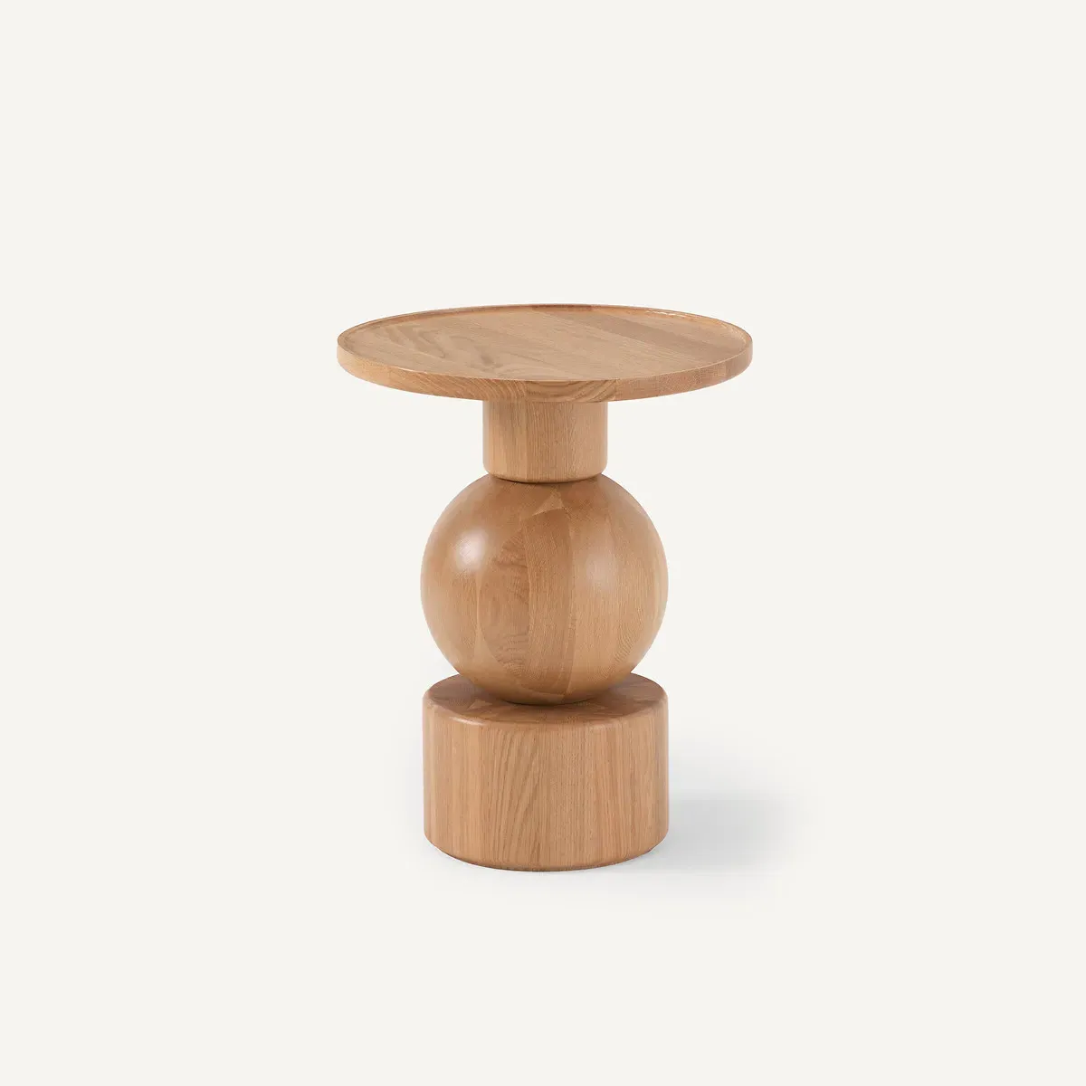 Stigido Round Side Table - Natural Oak, Solid Oak product