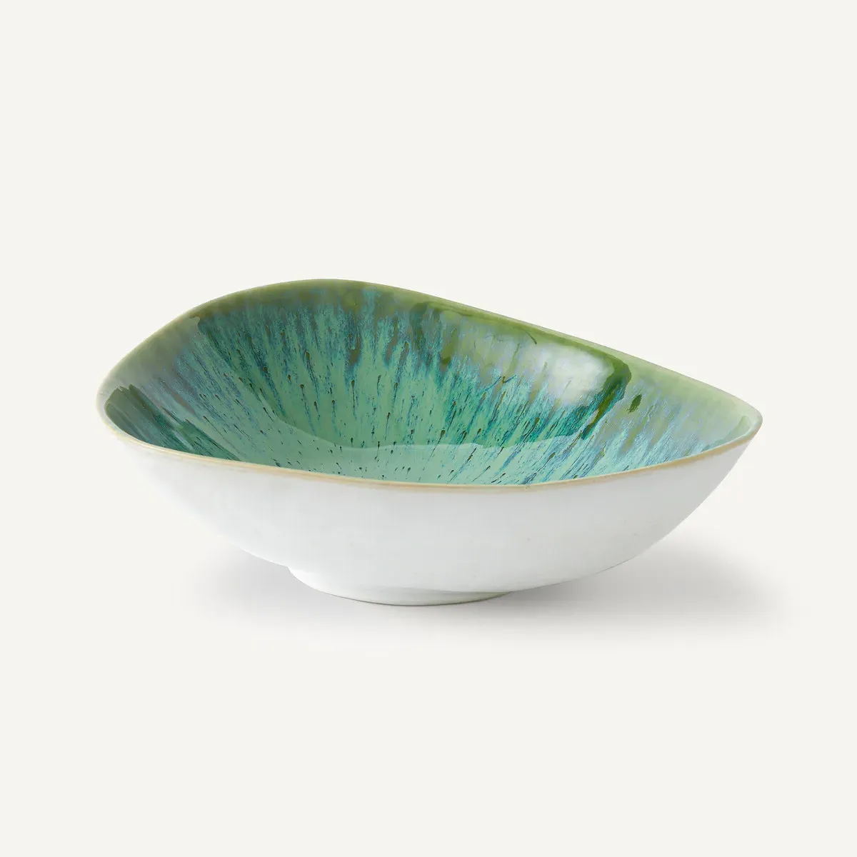 Stilla Hollow Dish - Turquoise, Reactive Glazed Stoneware alternate view