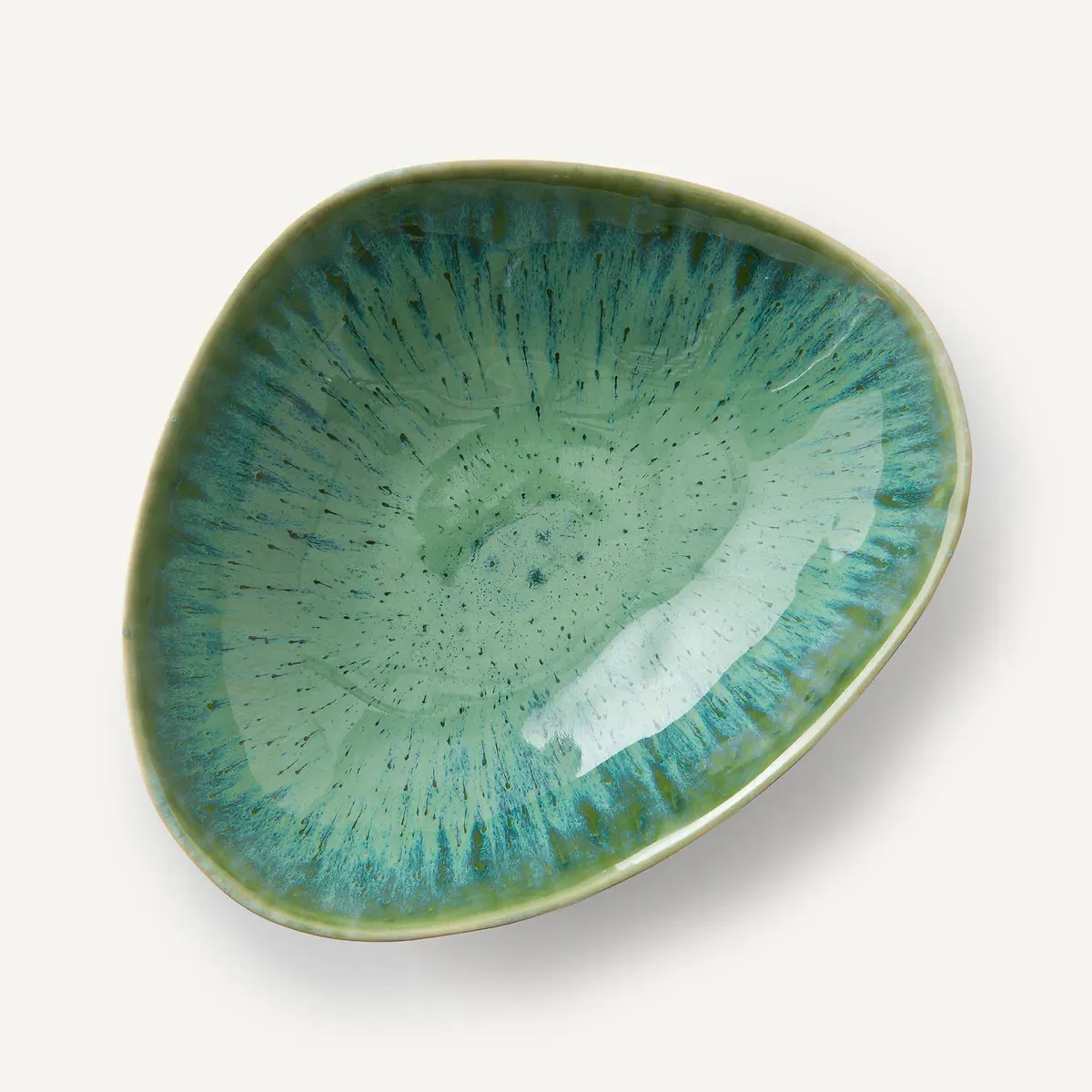 Stilla Hollow Dish - Turquoise, Reactive Glazed Stoneware product