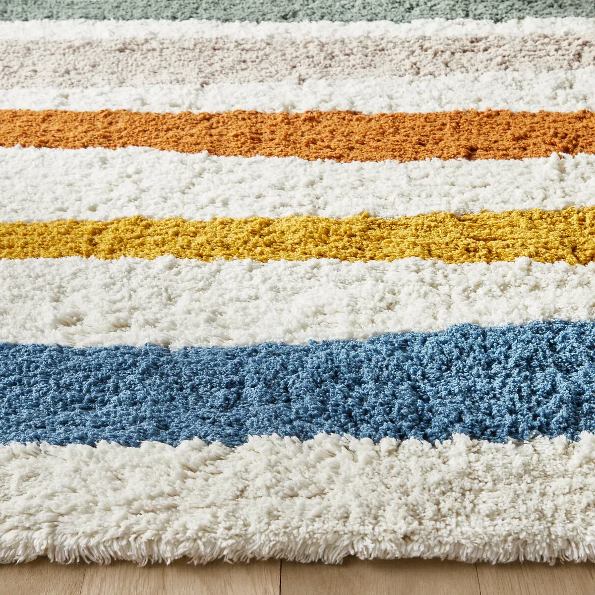 Strat Striped Rug - Multi-Coloured, Organic Cotton alternate view